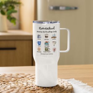 Brewing Up Knowledge - Travel mug with a handle