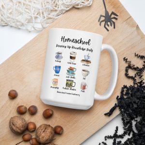 Brewing Up Knowledge Daily - White glossy mug
